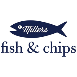 Millers Fish & Chips logo.